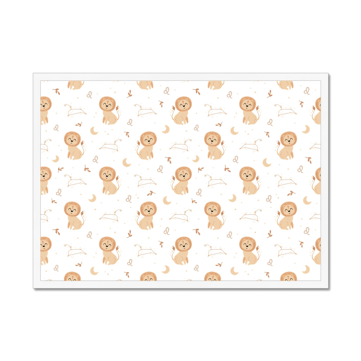 Leo Pattern Framed Print