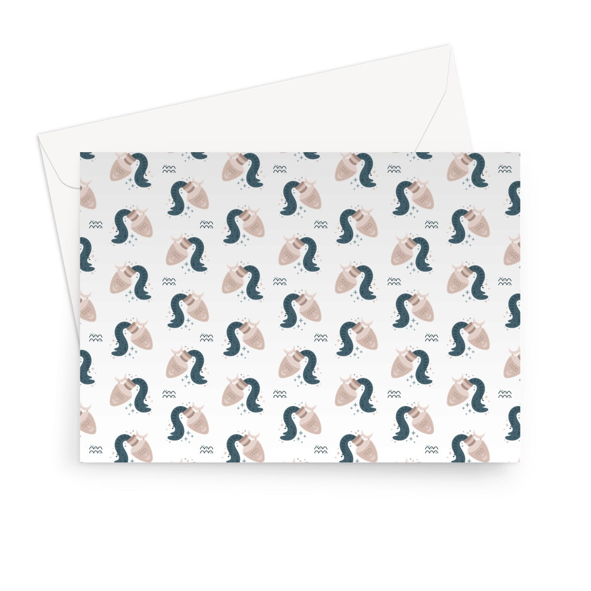 Aquarius Pattern Greeting Card