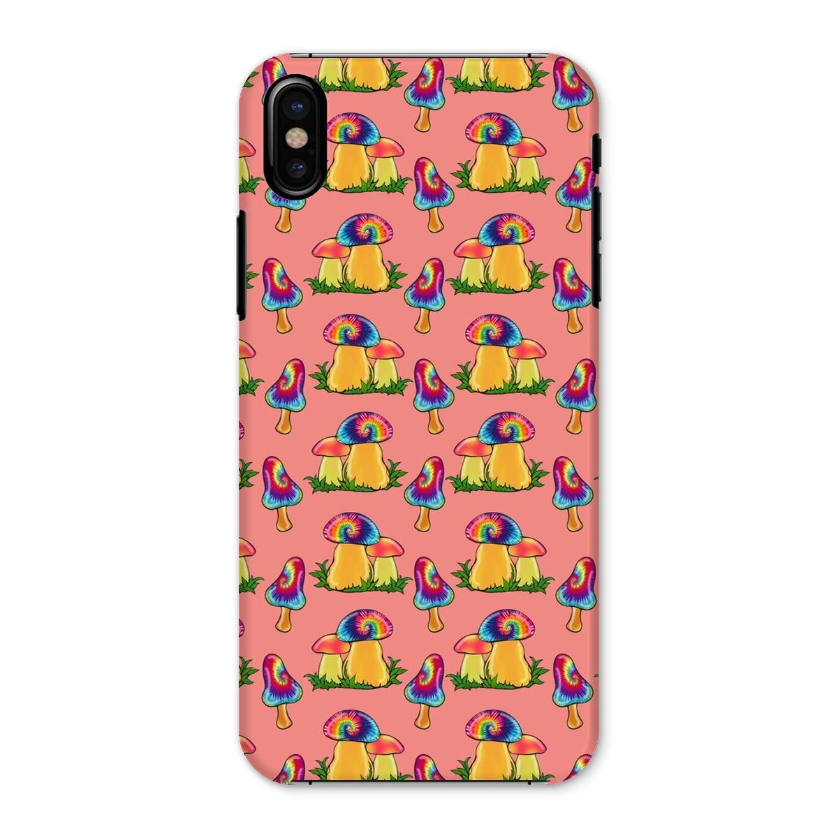 Retro Mushroom Pattern - Pink Snap Phone Case