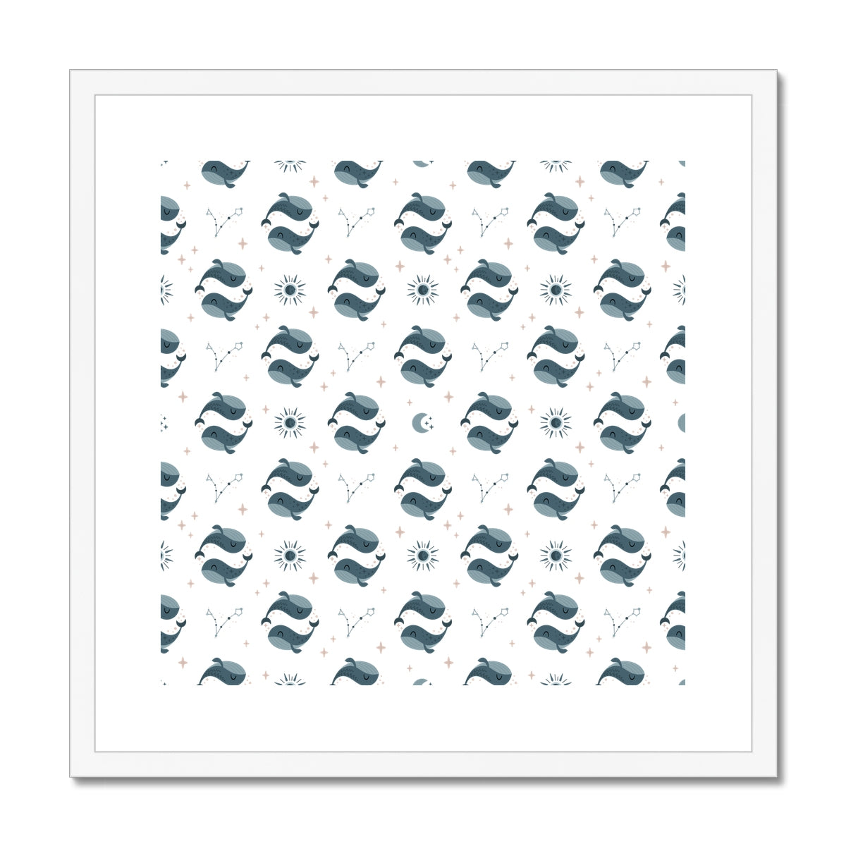 Pisces Pattern Framed & Mounted Print