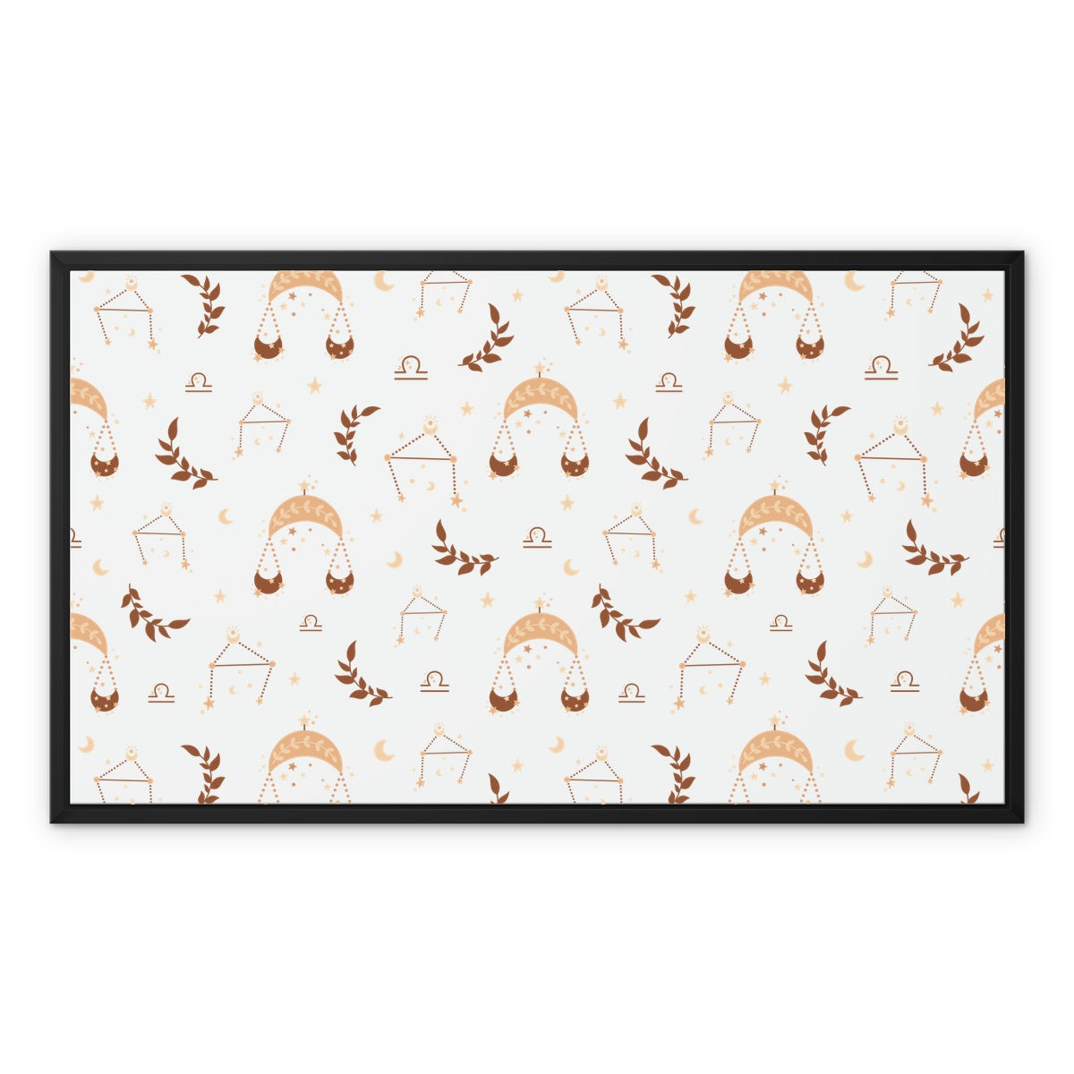 Libra Pattern Framed Canvas