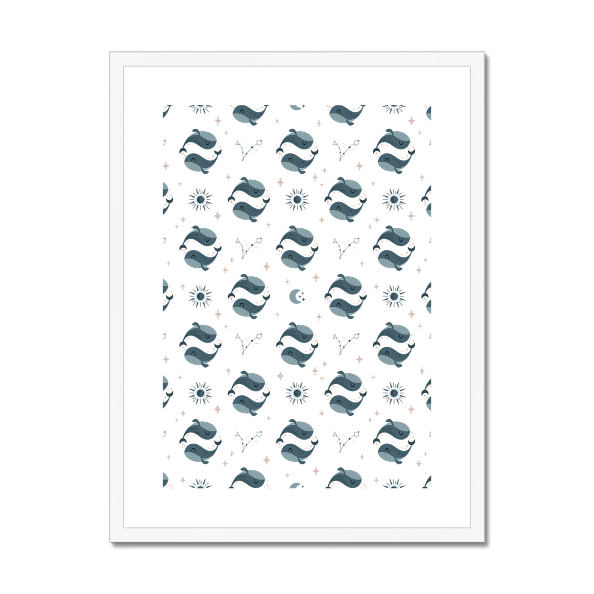 Pisces Pattern Framed & Mounted Print