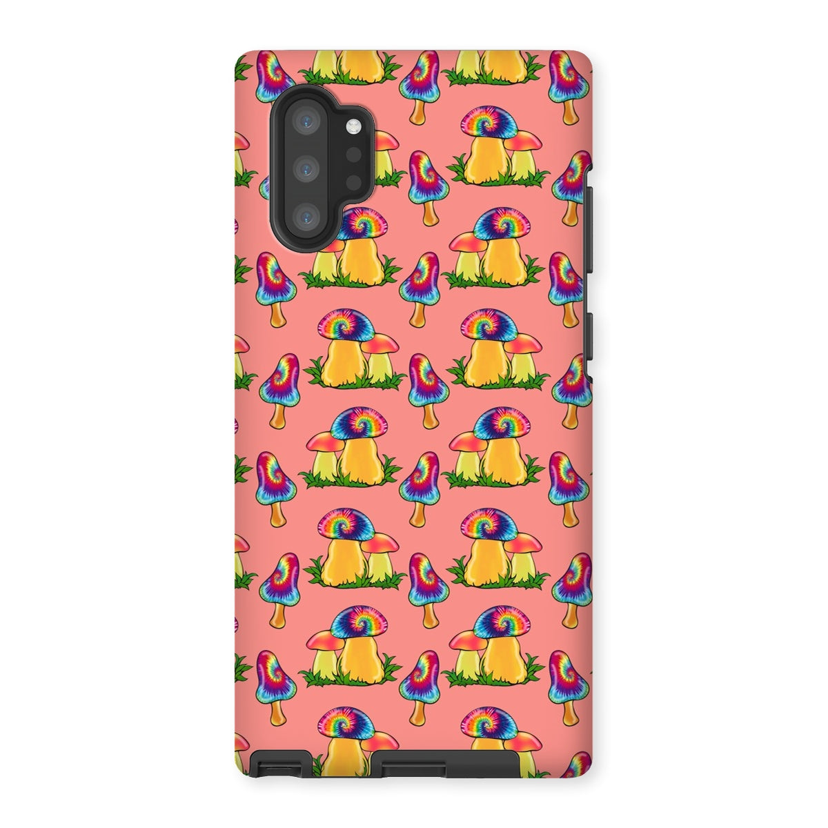 Retro Mushroom Pattern - Pink Tough Phone Case