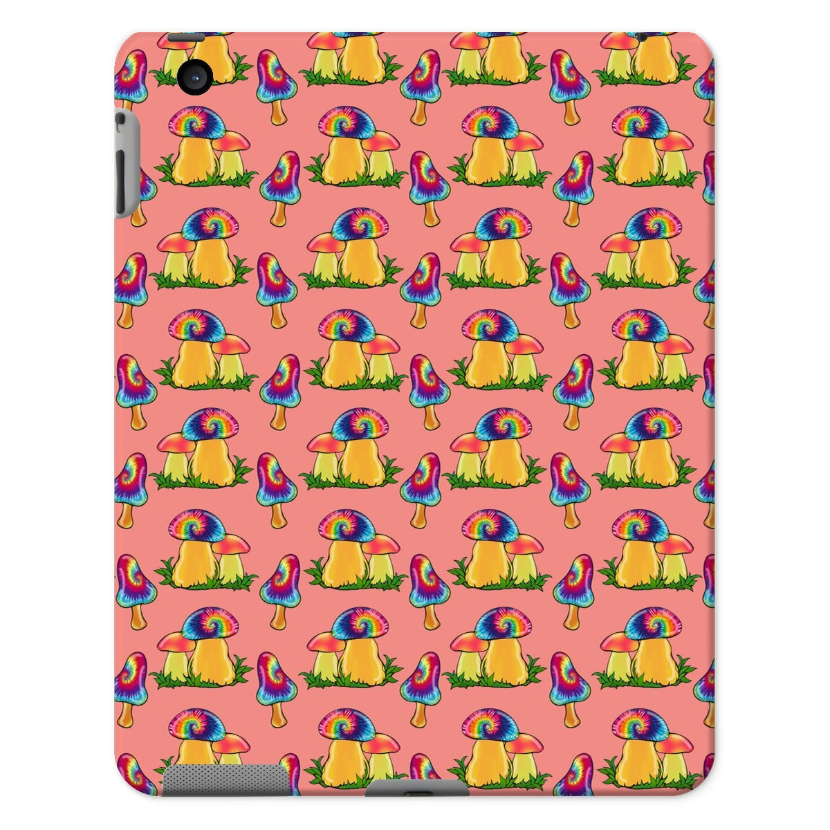 Retro Mushroom Pattern - Pink Tablet Cases