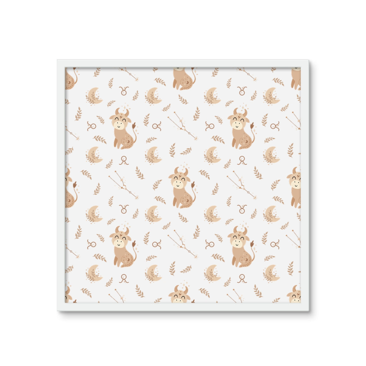 Taurus Pattern Framed Photo Tile