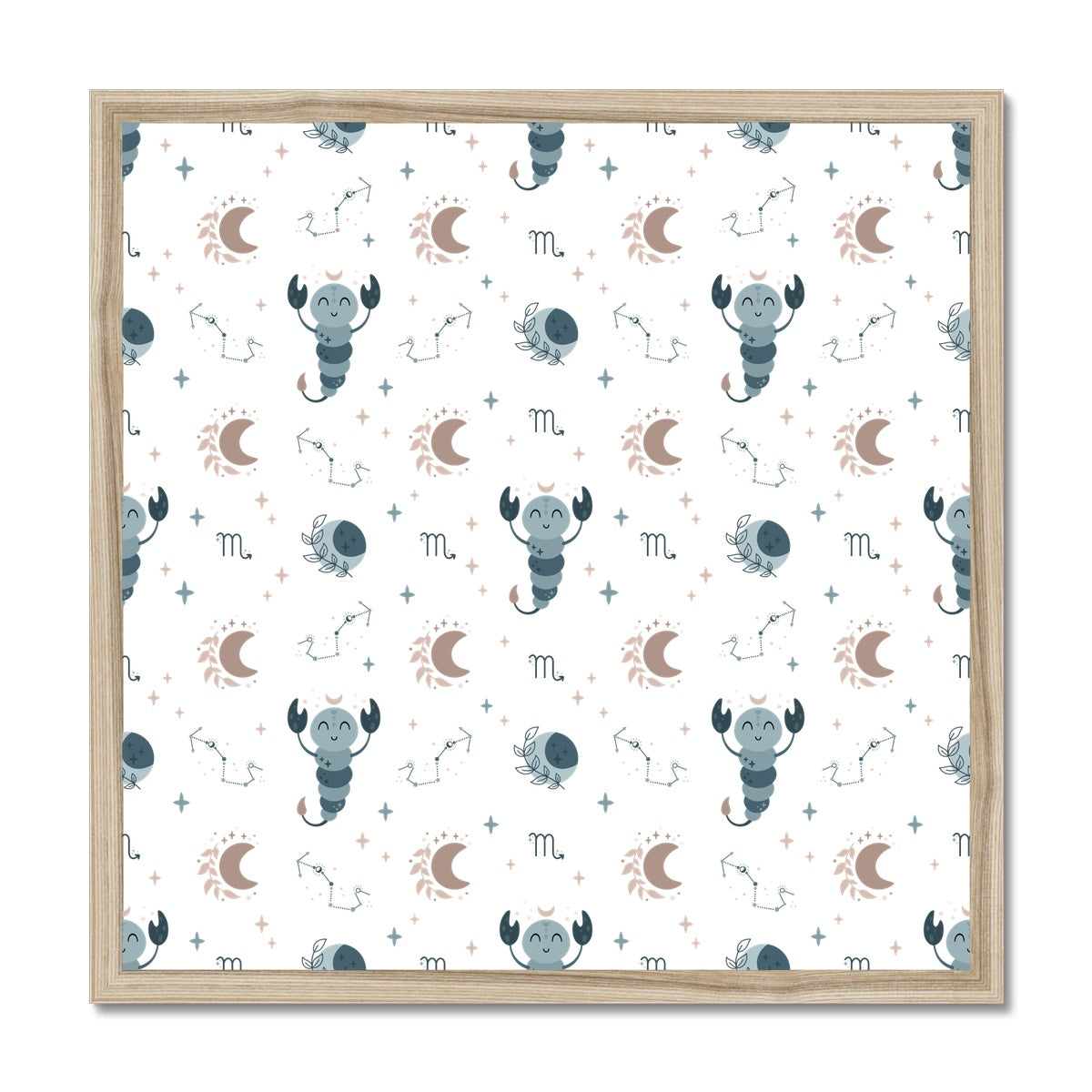 Scorpio Pattern Framed Print