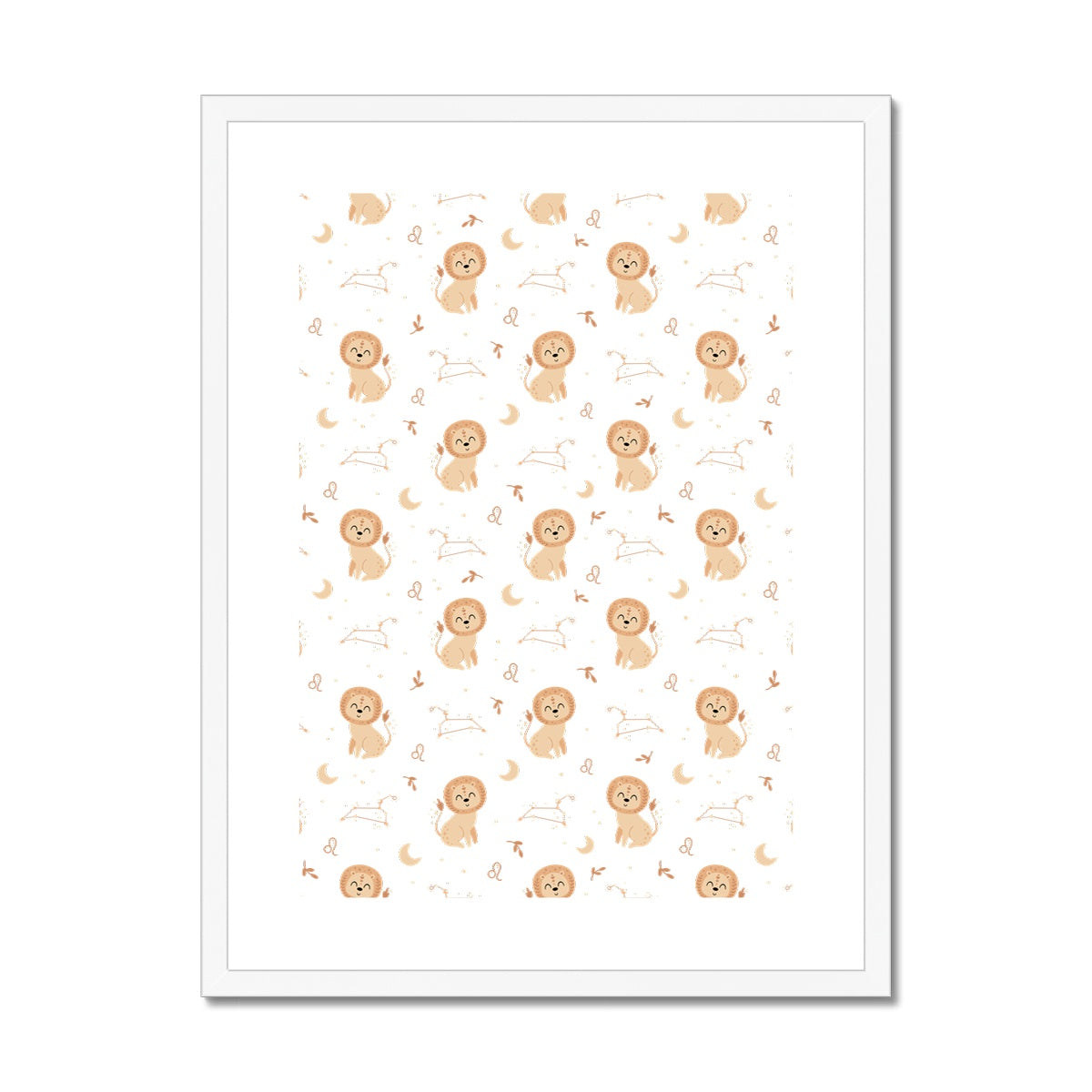 Leo Pattern Framed & Mounted Print