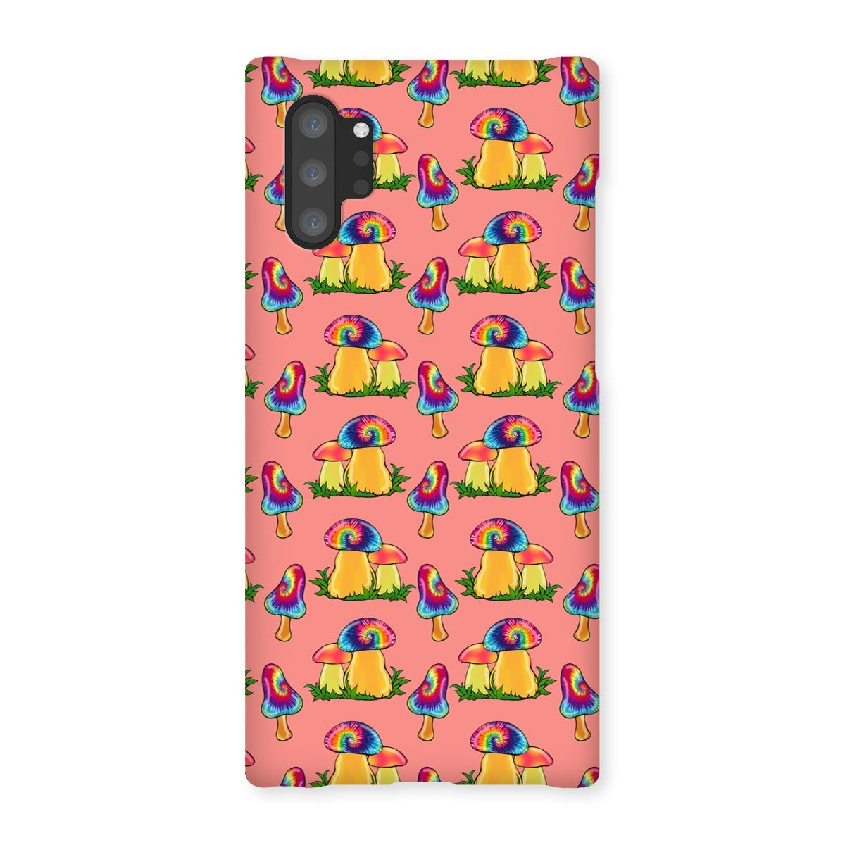 Retro Mushroom Pattern - Pink Snap Phone Case