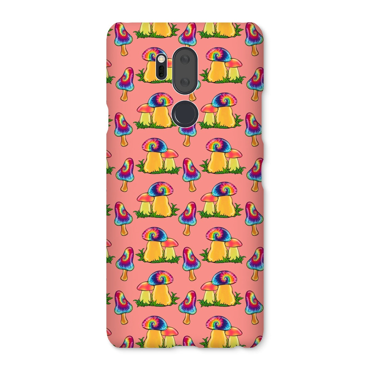 Retro Mushroom Pattern - Pink Snap Phone Case