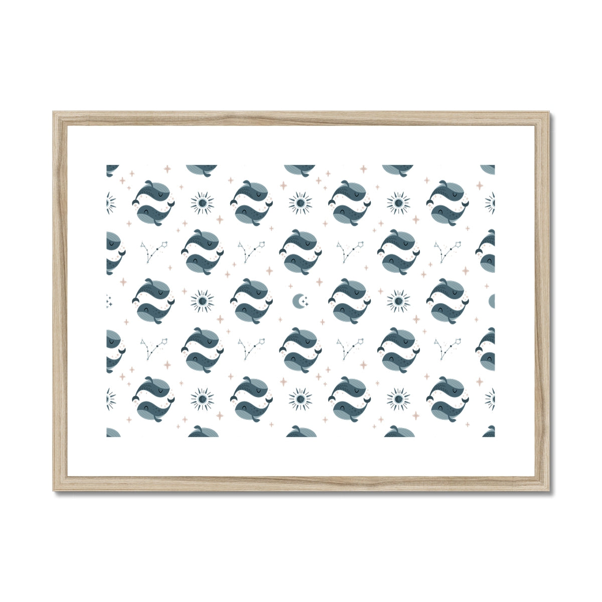 Pisces Pattern Framed & Mounted Print