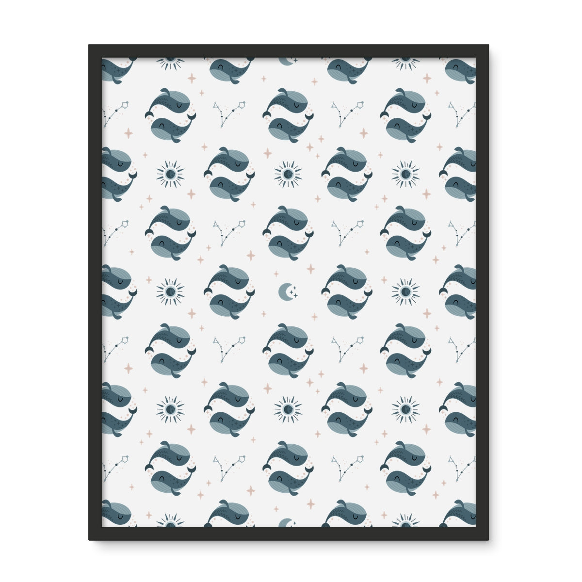 Pisces Pattern Framed Photo Tile