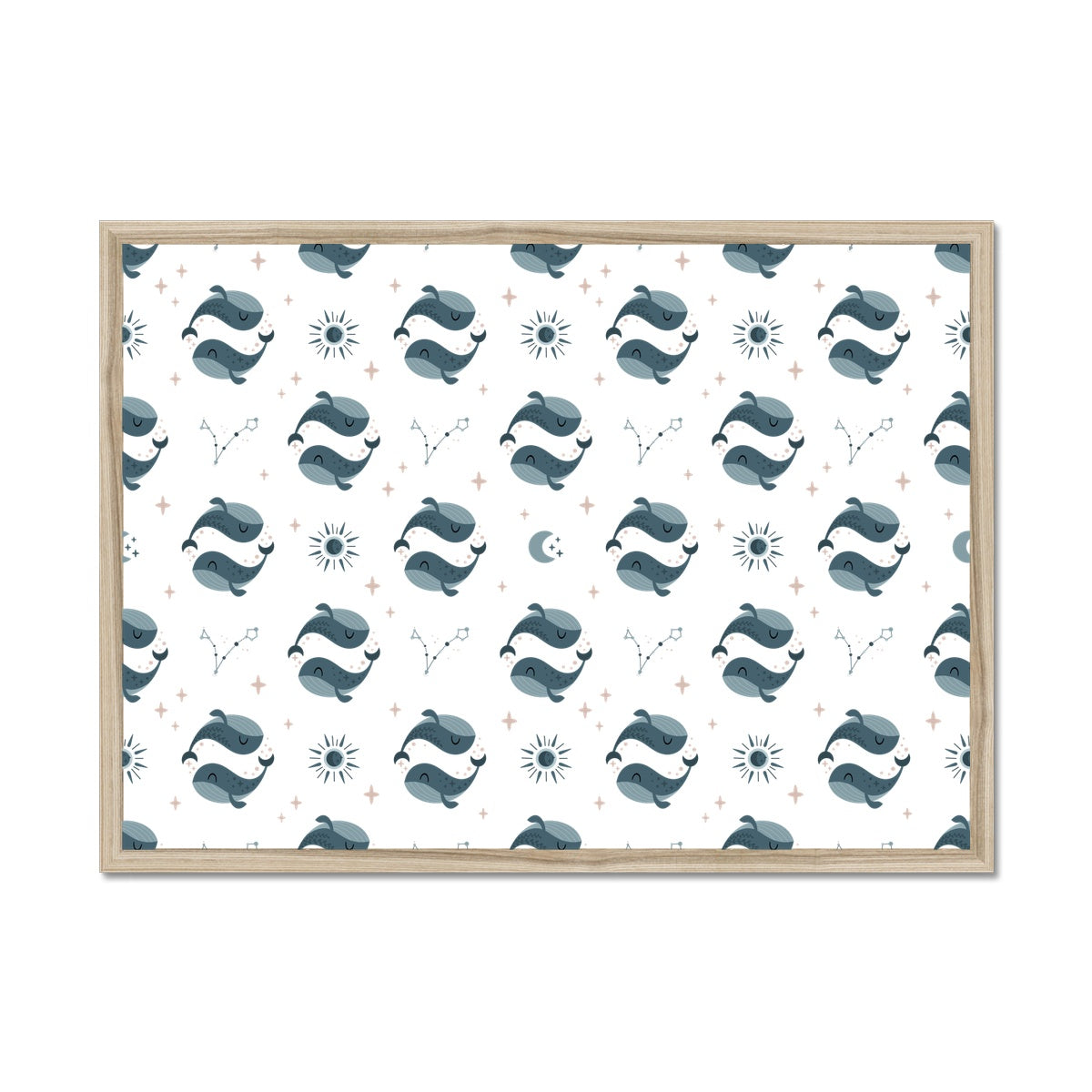 Pisces Pattern Framed Print