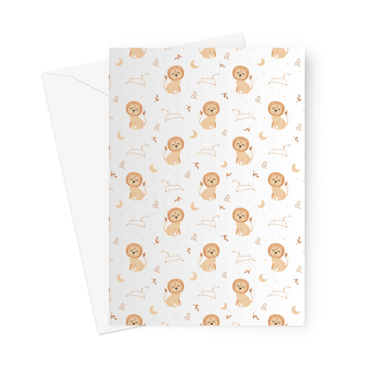 Leo Pattern Greeting Card