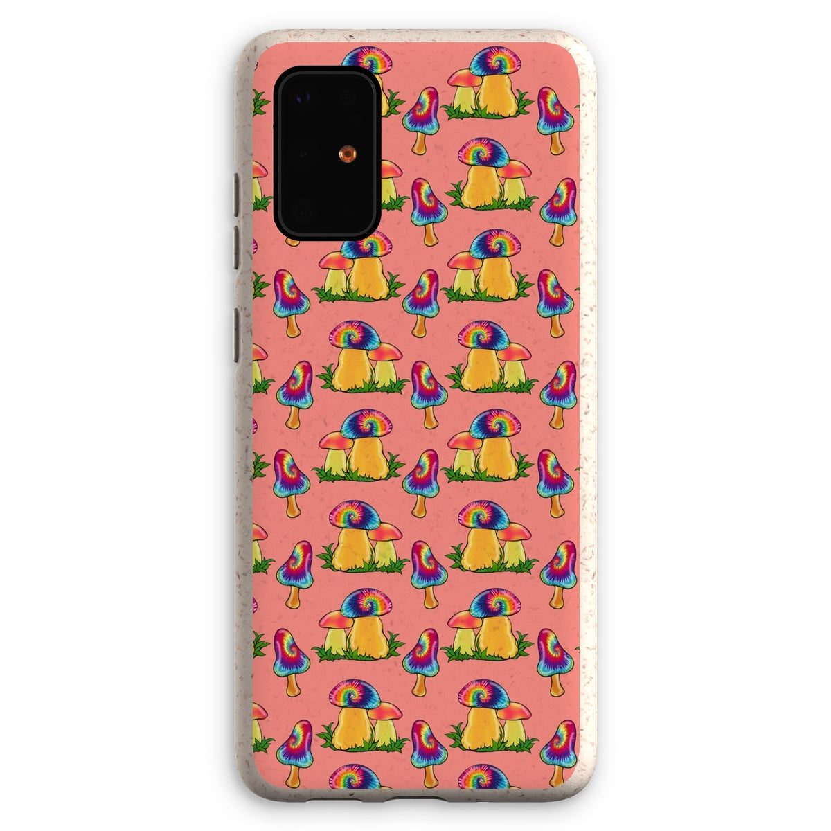 Retro Mushroom Pattern - Pink Eco Phone Case