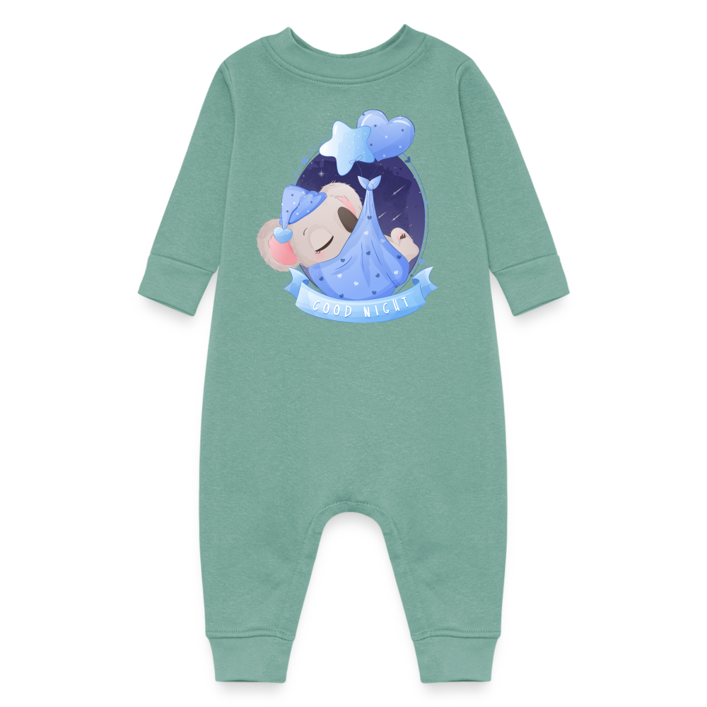 Good Night Sleeping Koala, Long Sleeve Onesie, Long Sleeve Bodysuit, Long Sleeve Jumpsuit, Baby Fleece One Piece, Fleece Jumpsuit, Fleece Onesie, Fleece Bosysuit - saltwater