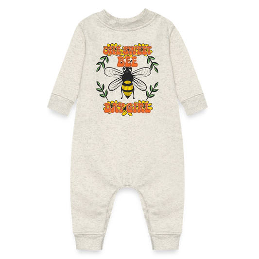 One Sweet Bee Day Girl, Birthday Girl Onesie, Birthday Girl Bodysuit, Birthday Girl Jumpsuit, Bee Birthday Onesie,Baby Fleece One Piece - heather oatmeal