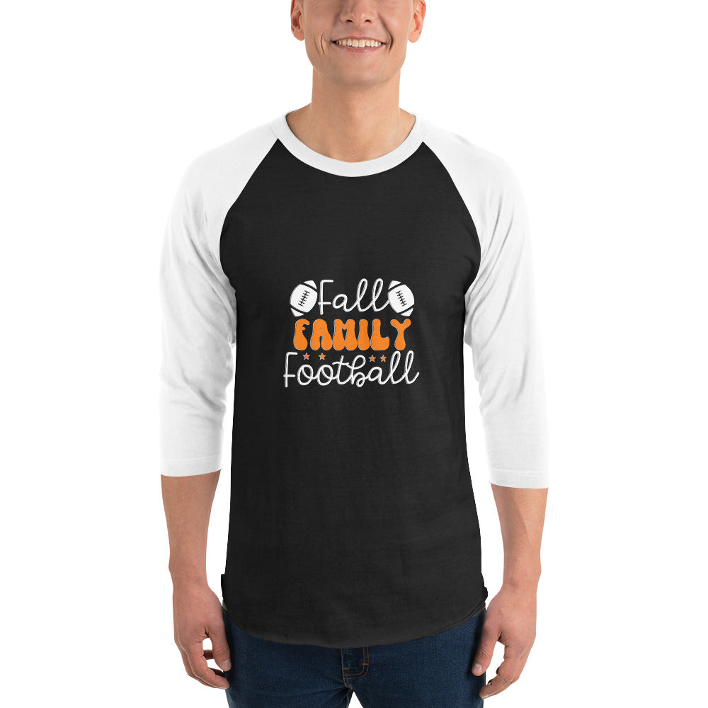 Fall Family Football 3/4 sleeve raglan shirt