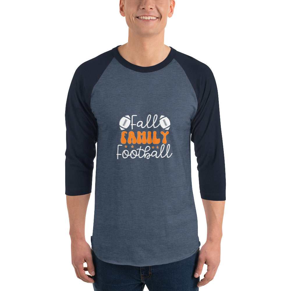 Fall Family Football 3/4 sleeve raglan shirt