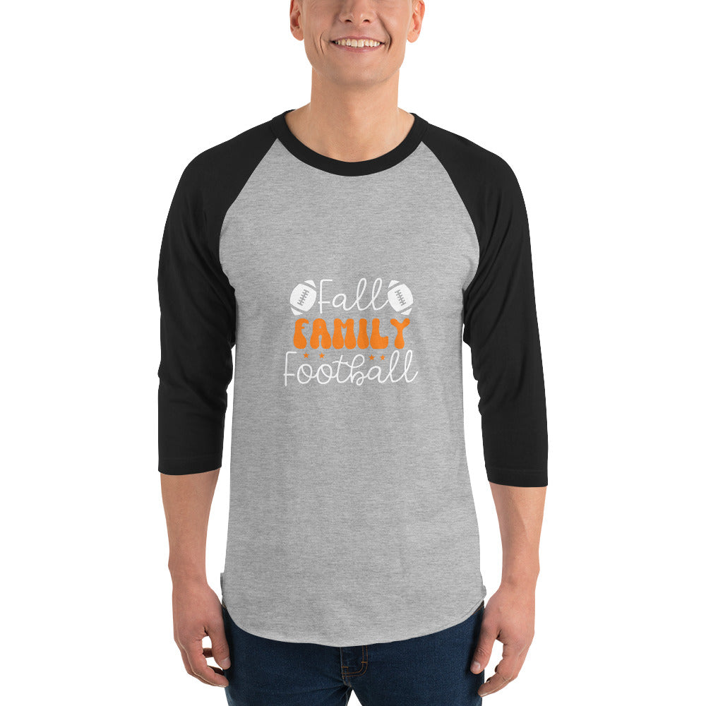 Fall Family Football 3/4 sleeve raglan shirt