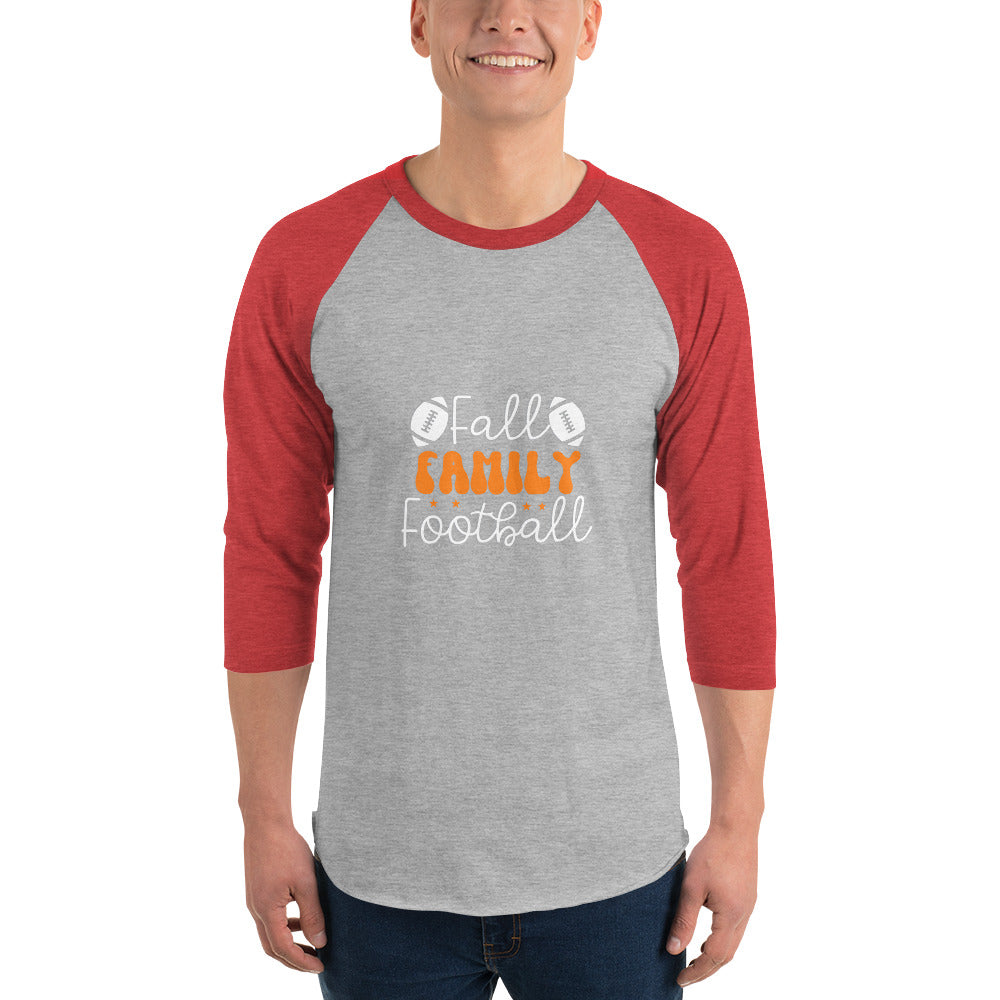 Fall Family Football 3/4 sleeve raglan shirt