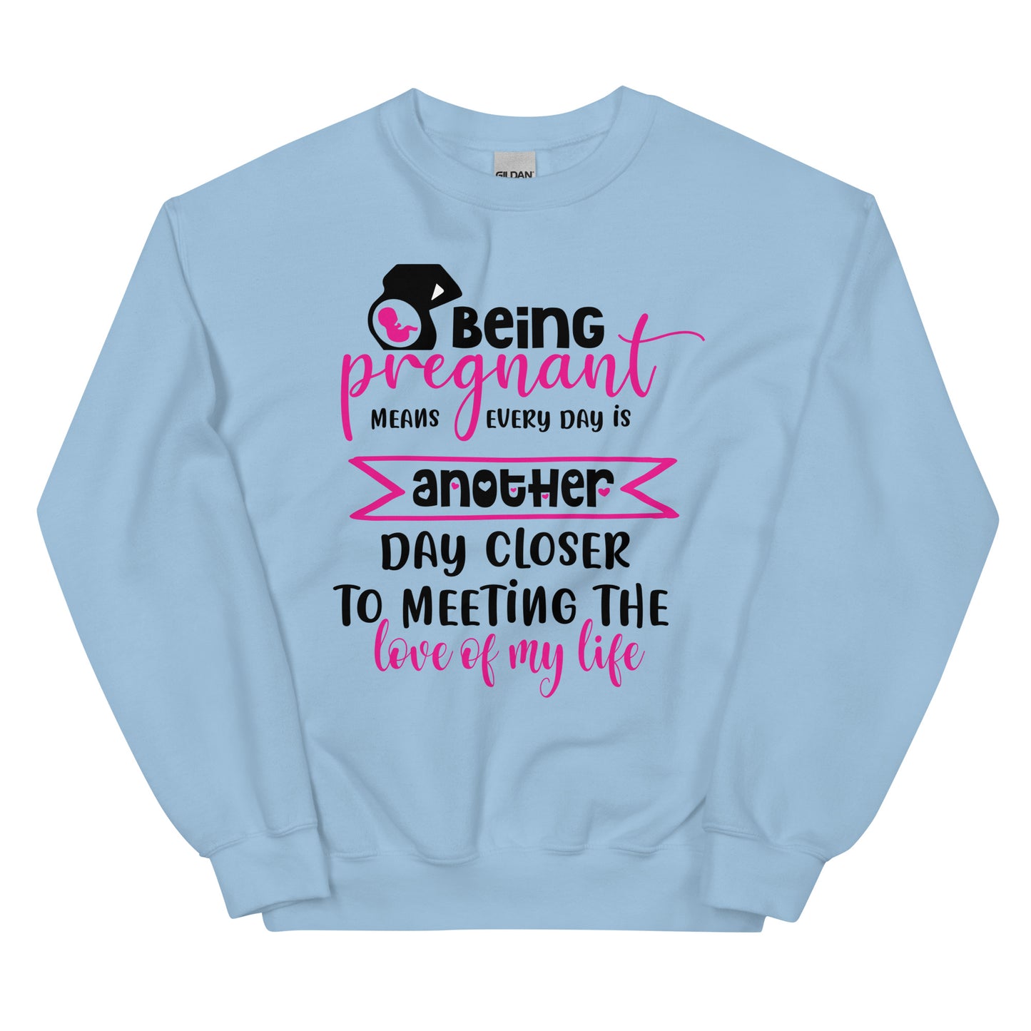 Being Pregnant Means Every Day is Another Day Closer to Meeting the Love of My Life Unisex Sweatshirt