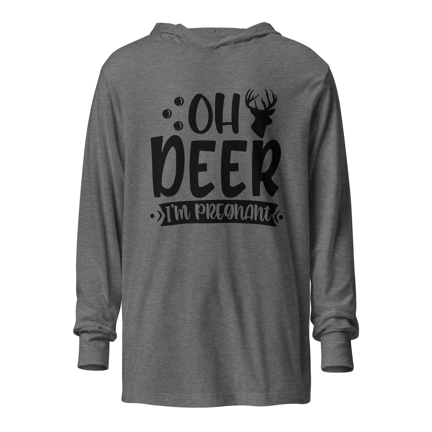 Oh Deer I'm Pregnant Hooded long-sleeve tee