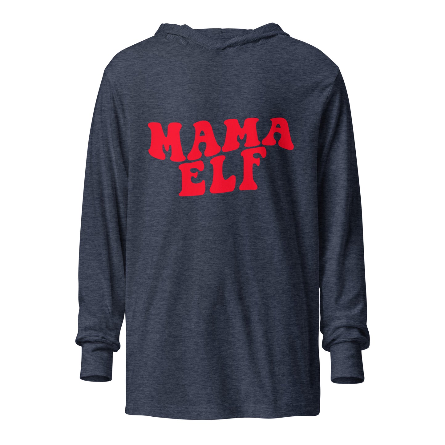 Mama Elf Hooded long-sleeve tee