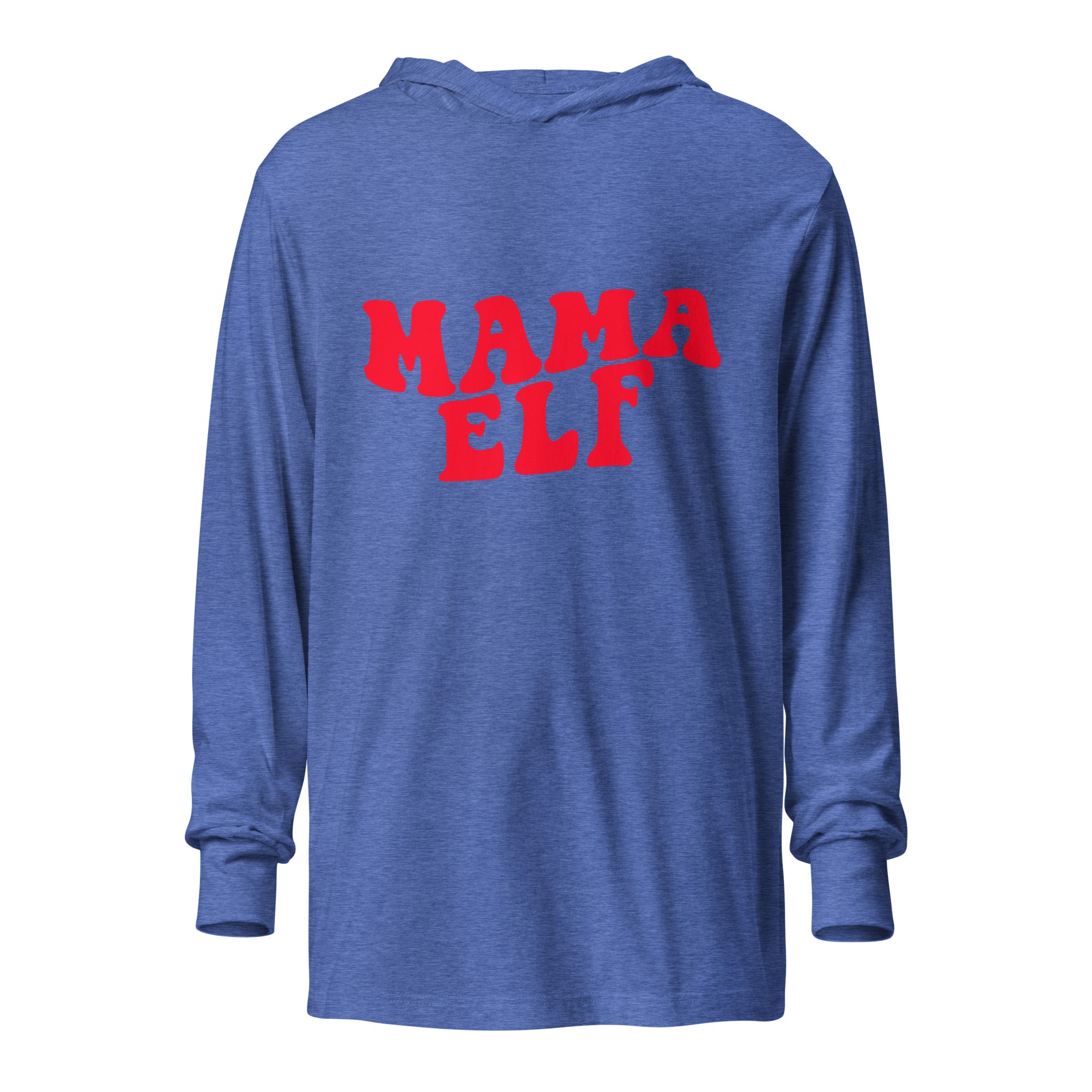 Mama Elf Hooded long-sleeve tee