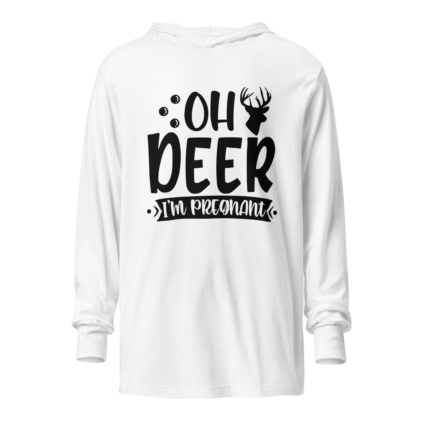 Oh Deer I'm Pregnant Hooded long-sleeve tee