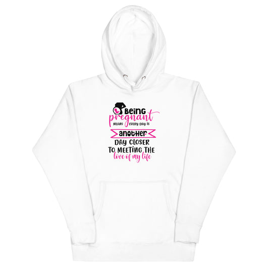 Being Pregnant Means Every Day is Another Step Closer To Meeting the Love of My Life Unisex Hoodie