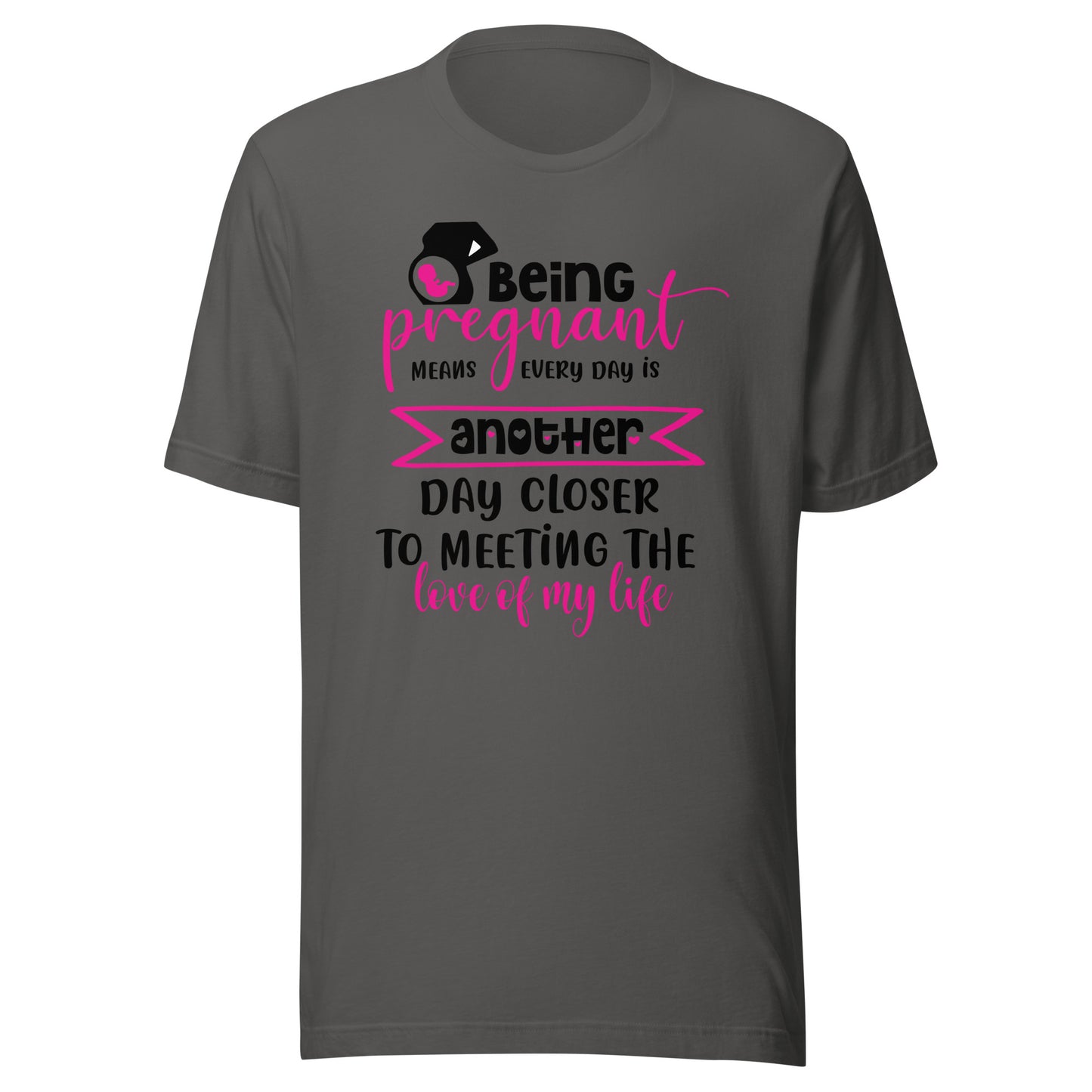 Being Pregnant Means Every Day is Another Step Closer To Meeting the Love of My Life Unisex t-shirt