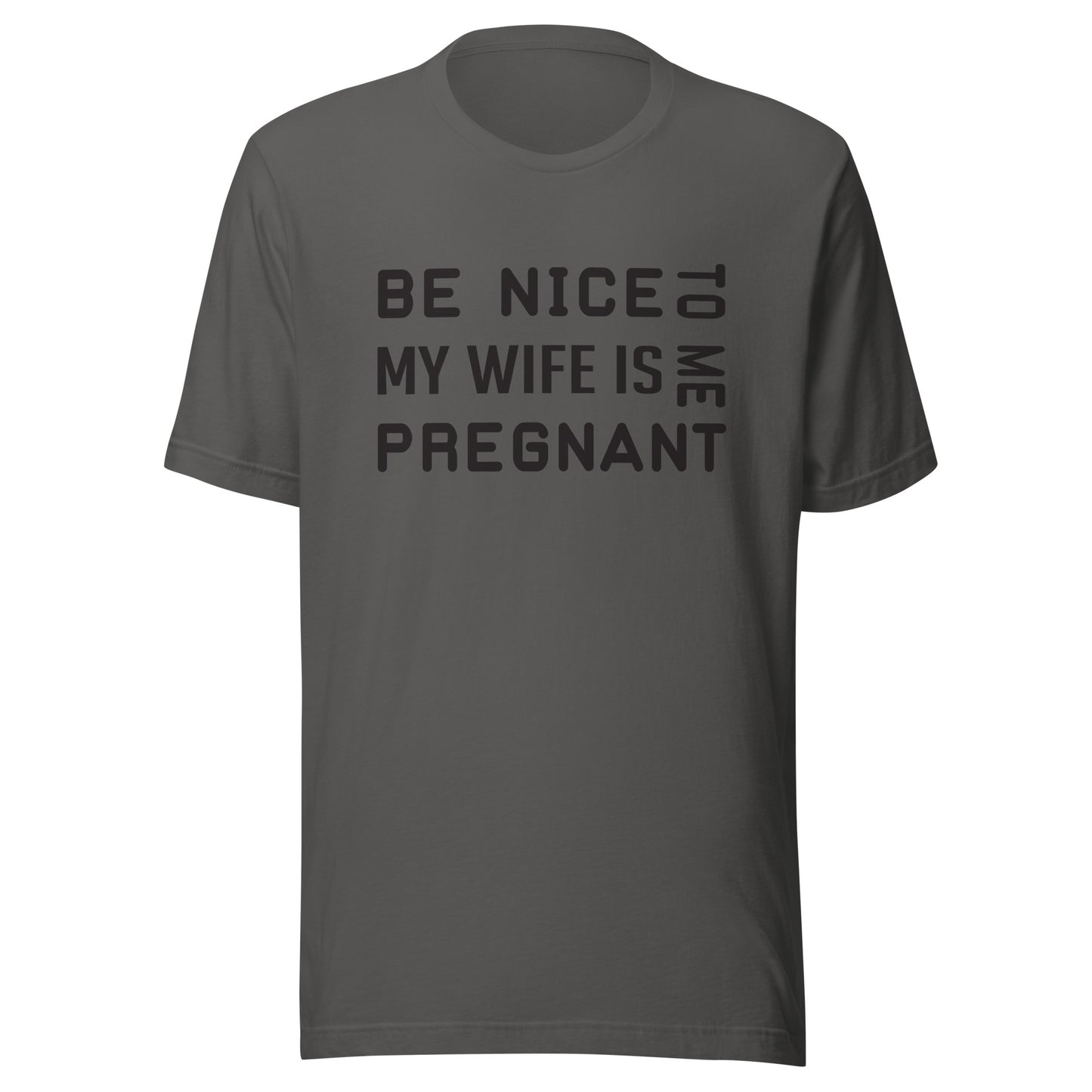 Be Nice To Me My Wife Is Pregnant Unisex t-shirt