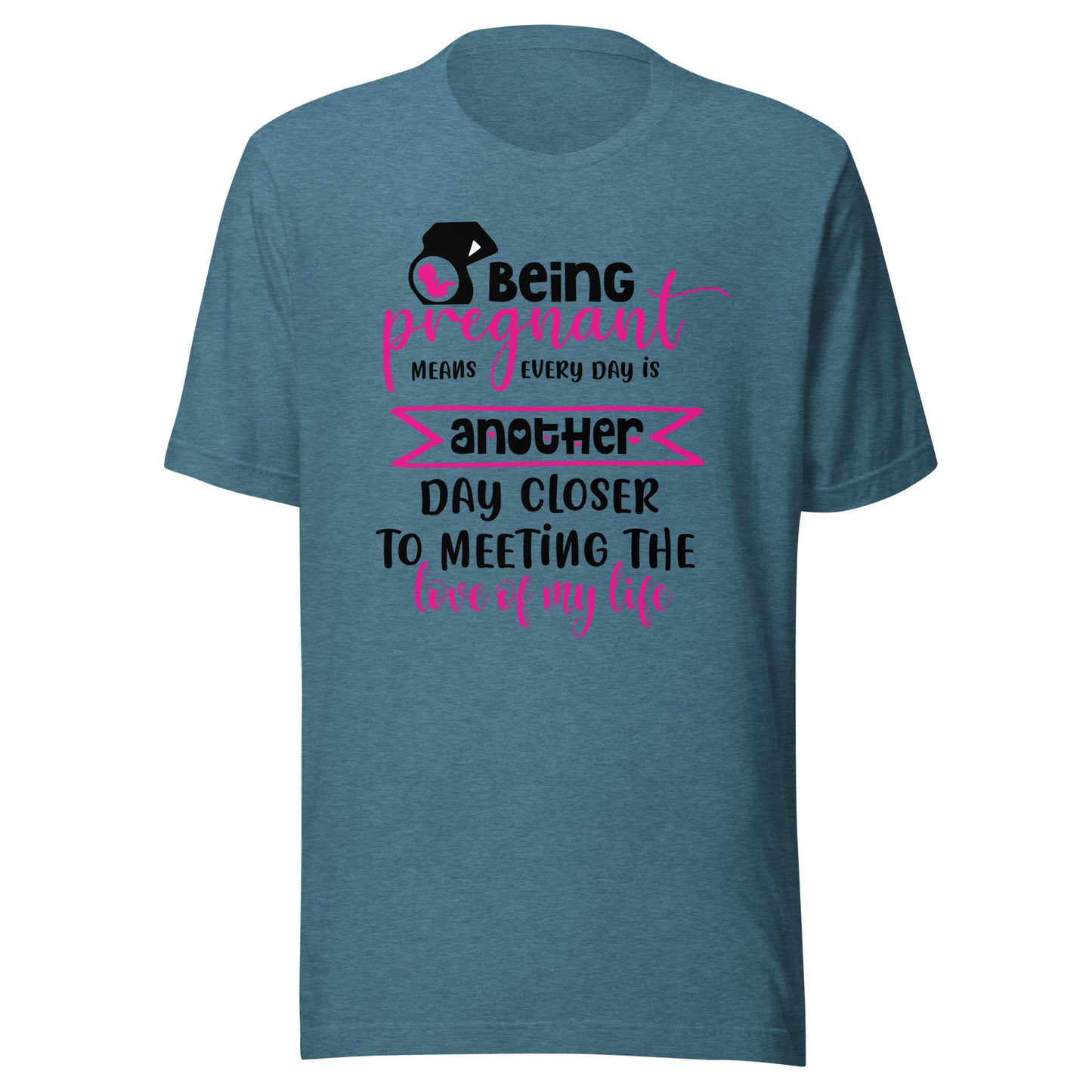 Being Pregnant Means Every Day is Another Step Closer To Meeting the Love of My Life Unisex t-shirt