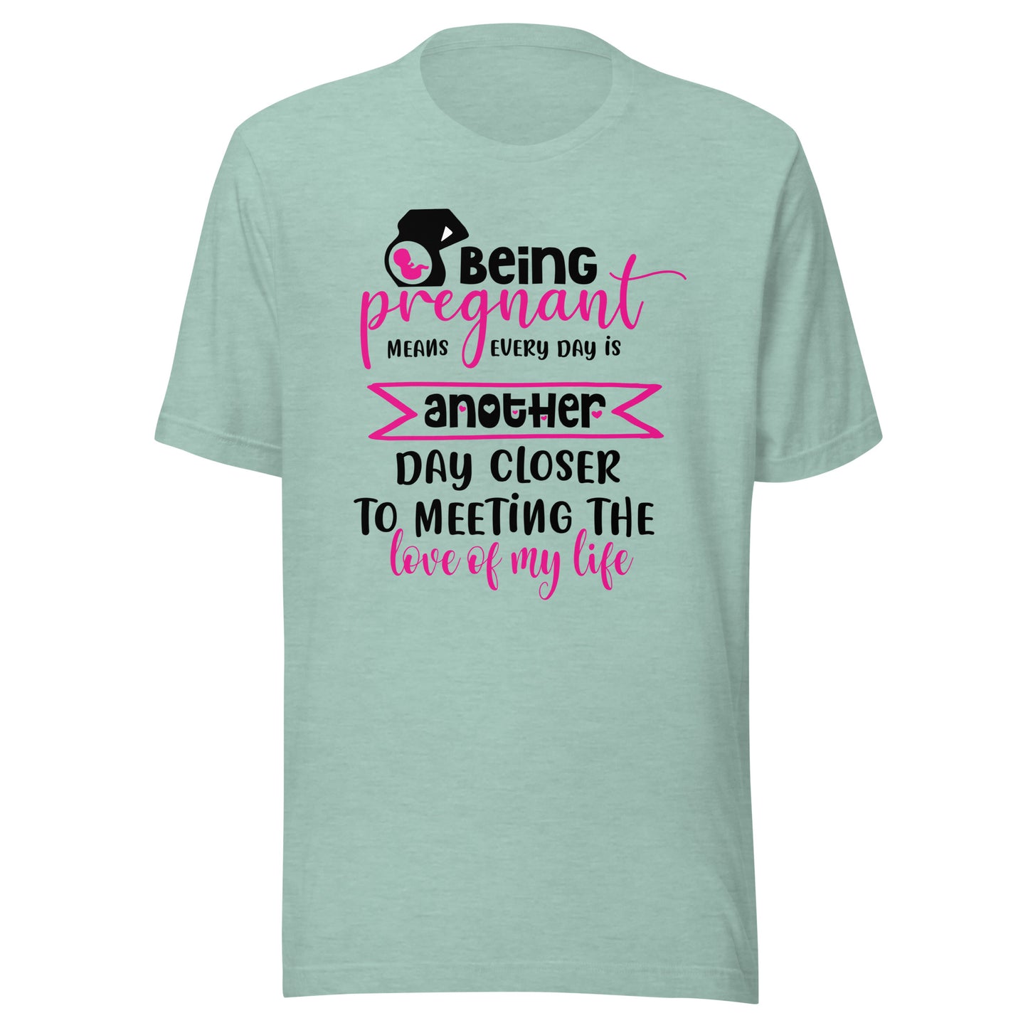 Being Pregnant Means Every Day is Another Step Closer To Meeting the Love of My Life Unisex t-shirt