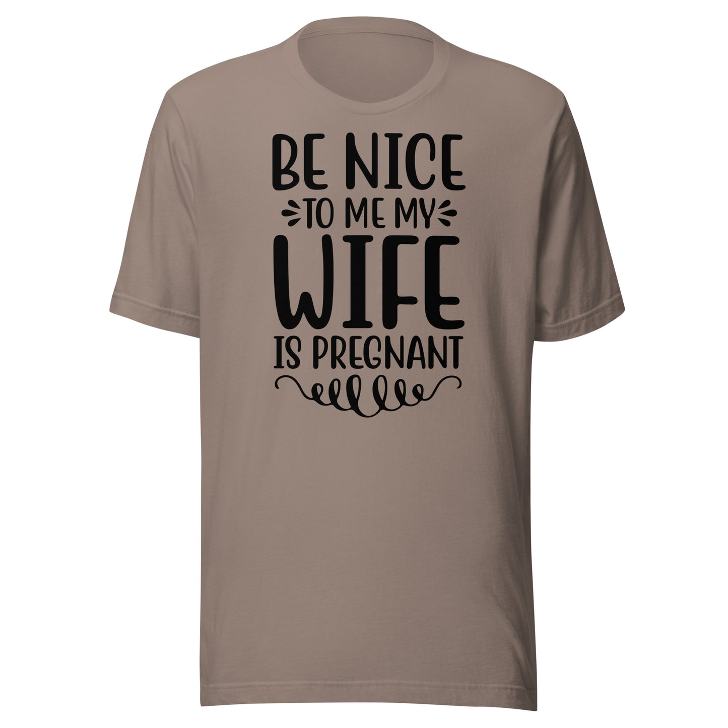 Be Nice To Me My Wife Is Pregnant Unisex t-shirt