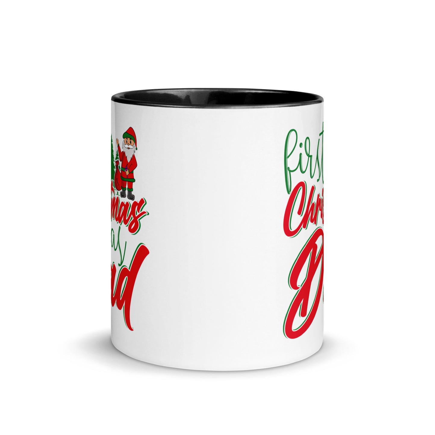 First Christmas As Dad Mug with Color Inside