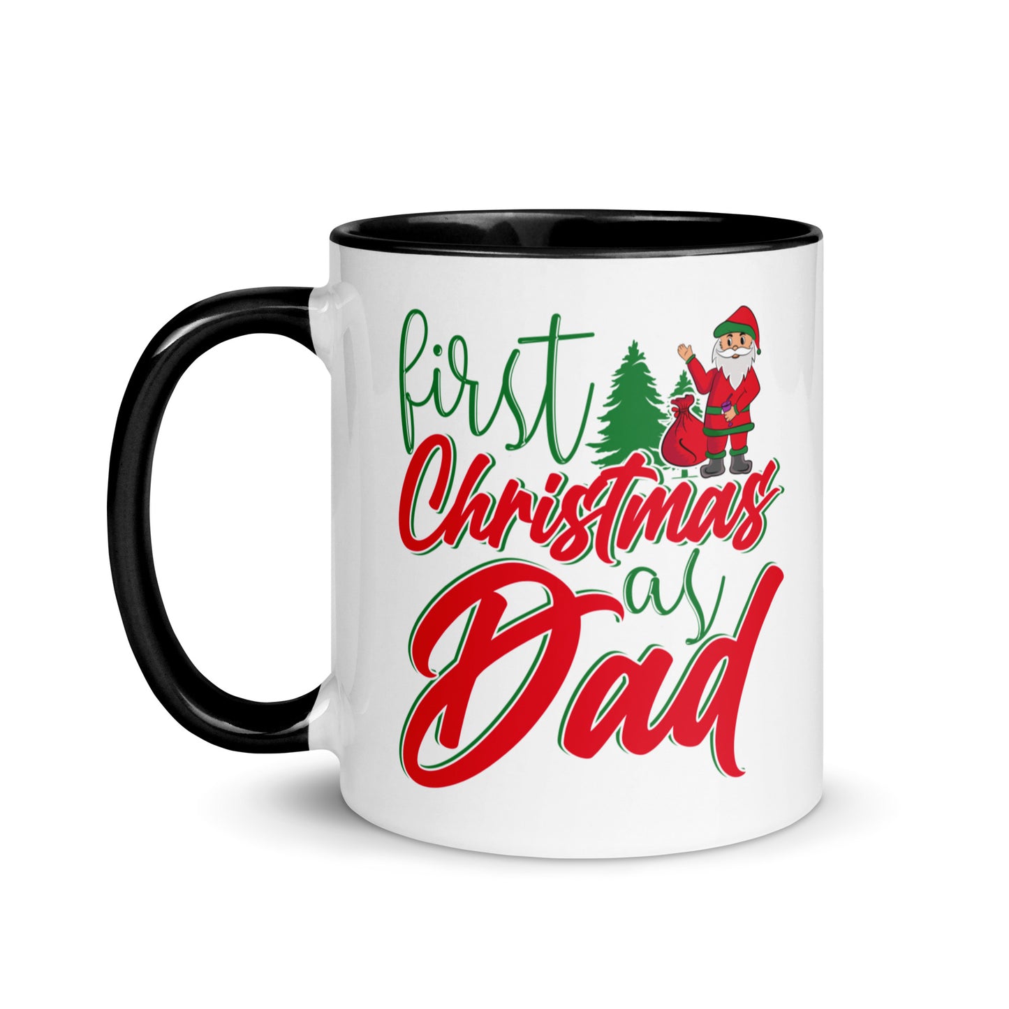 First Christmas As Dad Mug with Color Inside