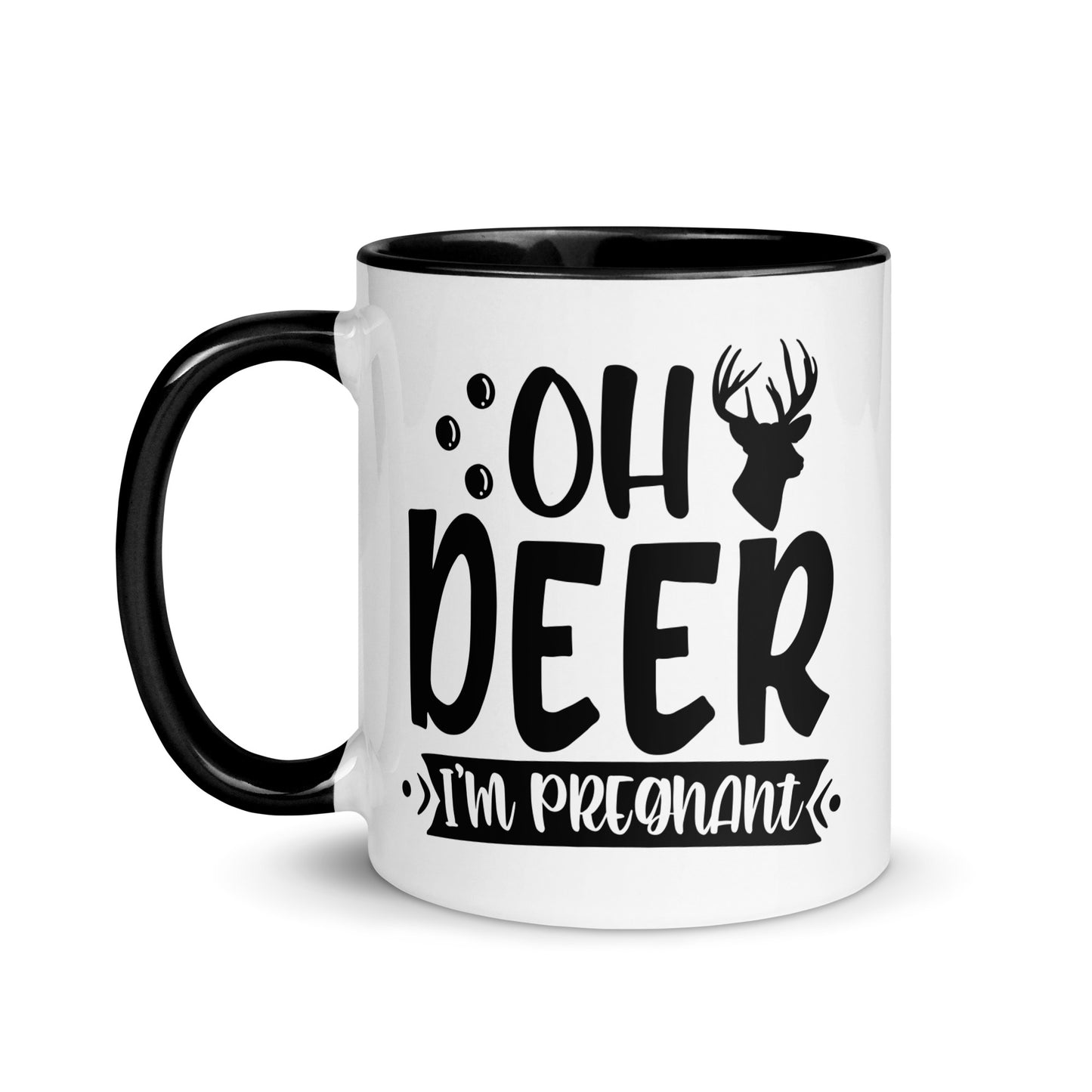 Oh Deer I'm Pregnant Mug with Color Inside