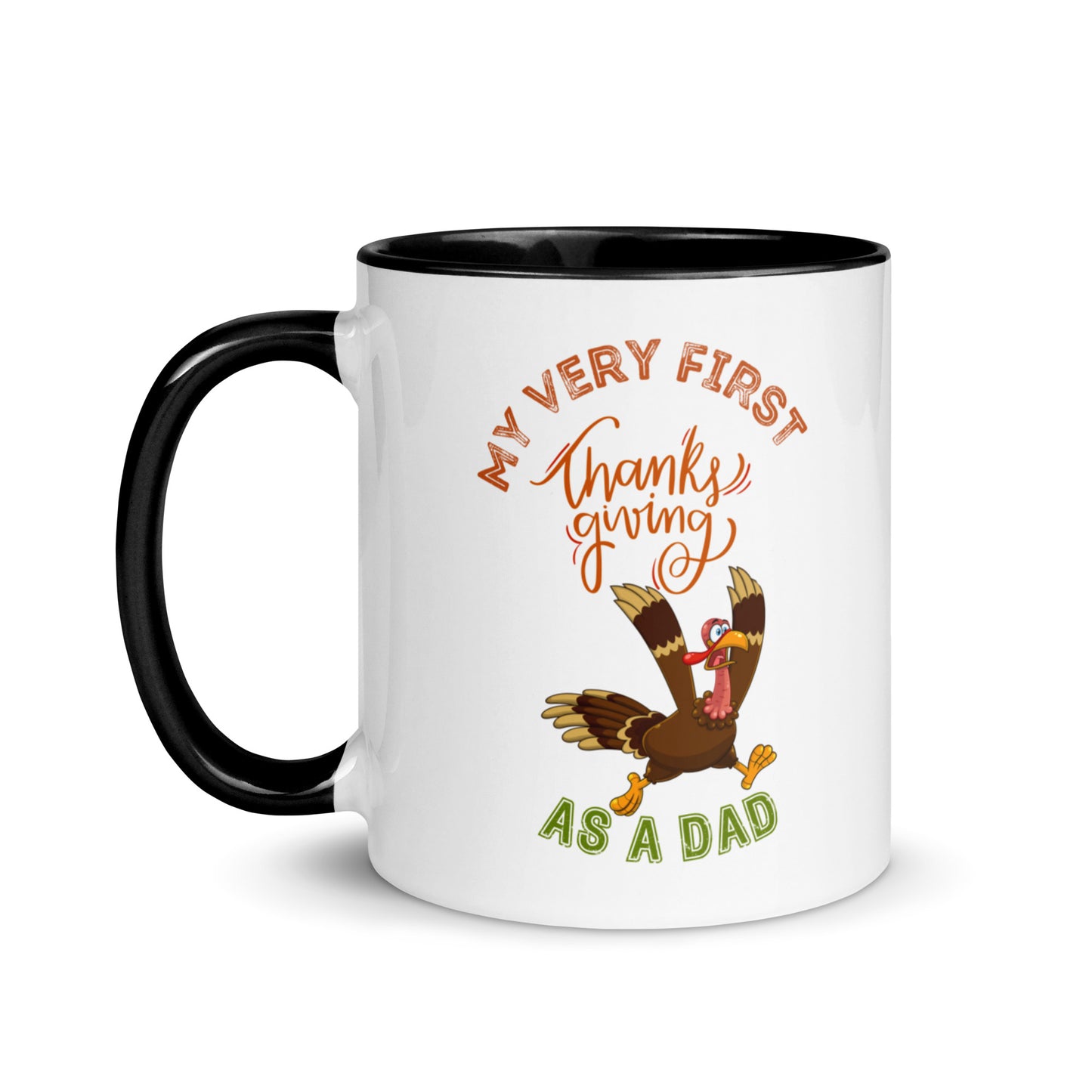 My Very First Thanksgiving as a Dad Mug with Color Inside