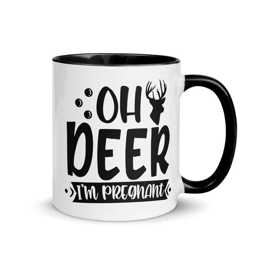 Oh Deer I'm Pregnant Mug with Color Inside