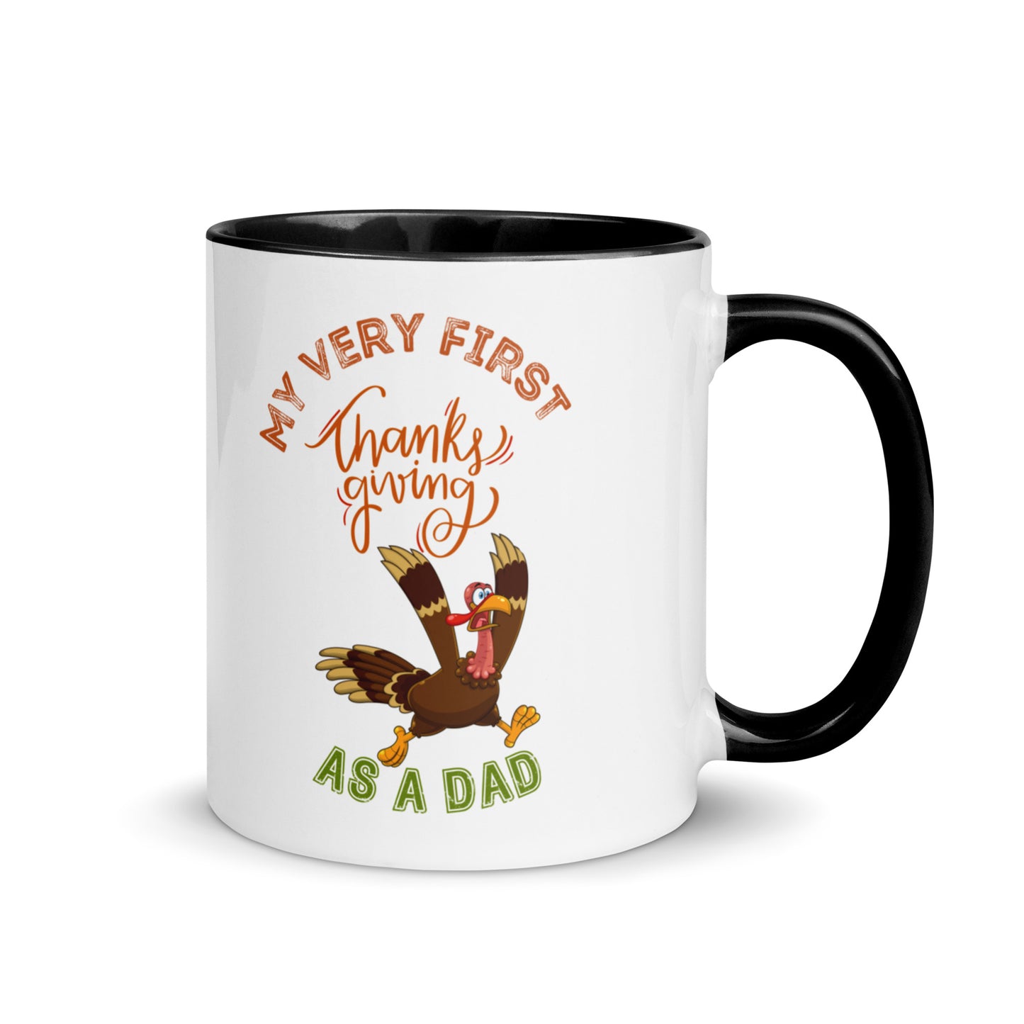 My Very First Thanksgiving as a Dad Mug with Color Inside