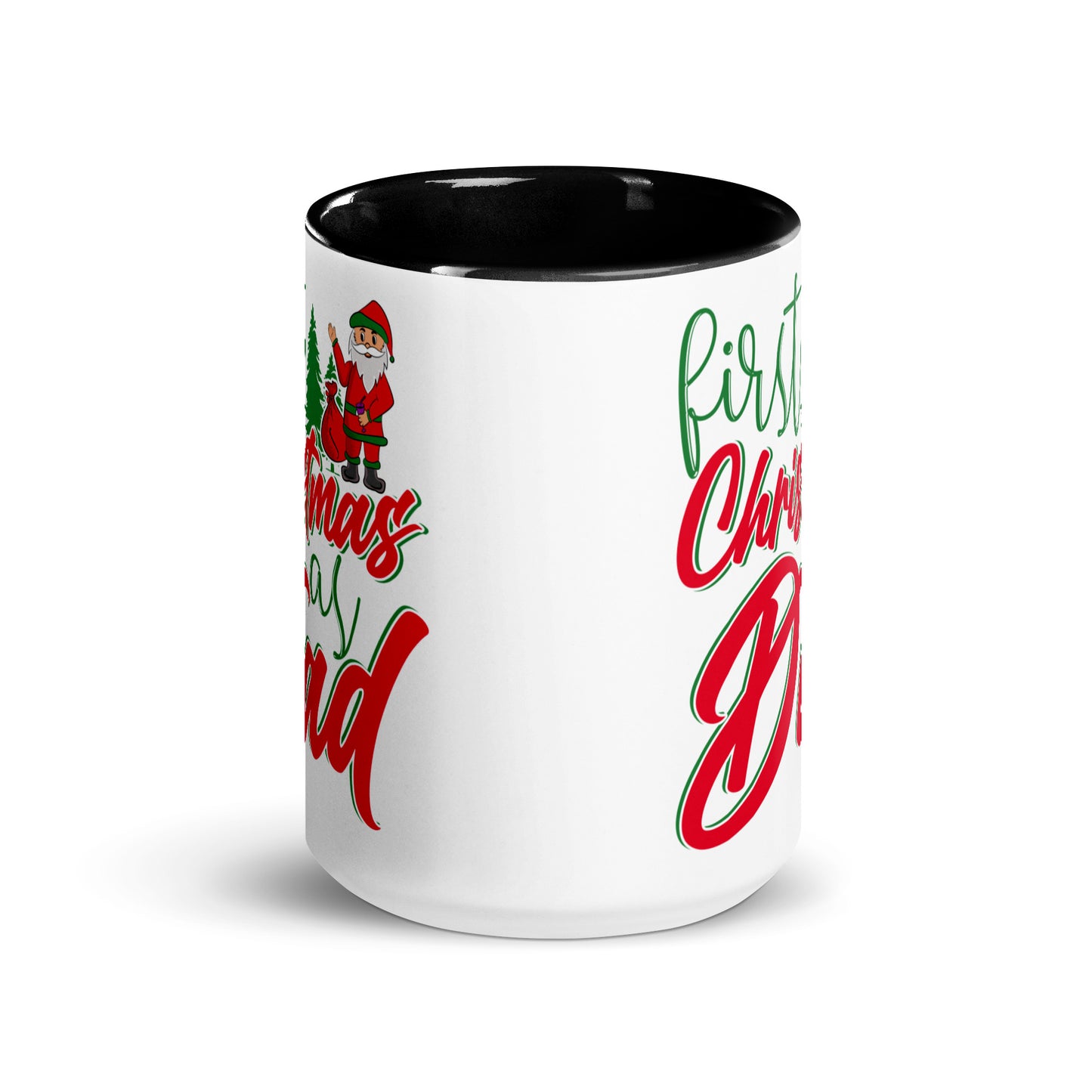 First Christmas As Dad Mug with Color Inside