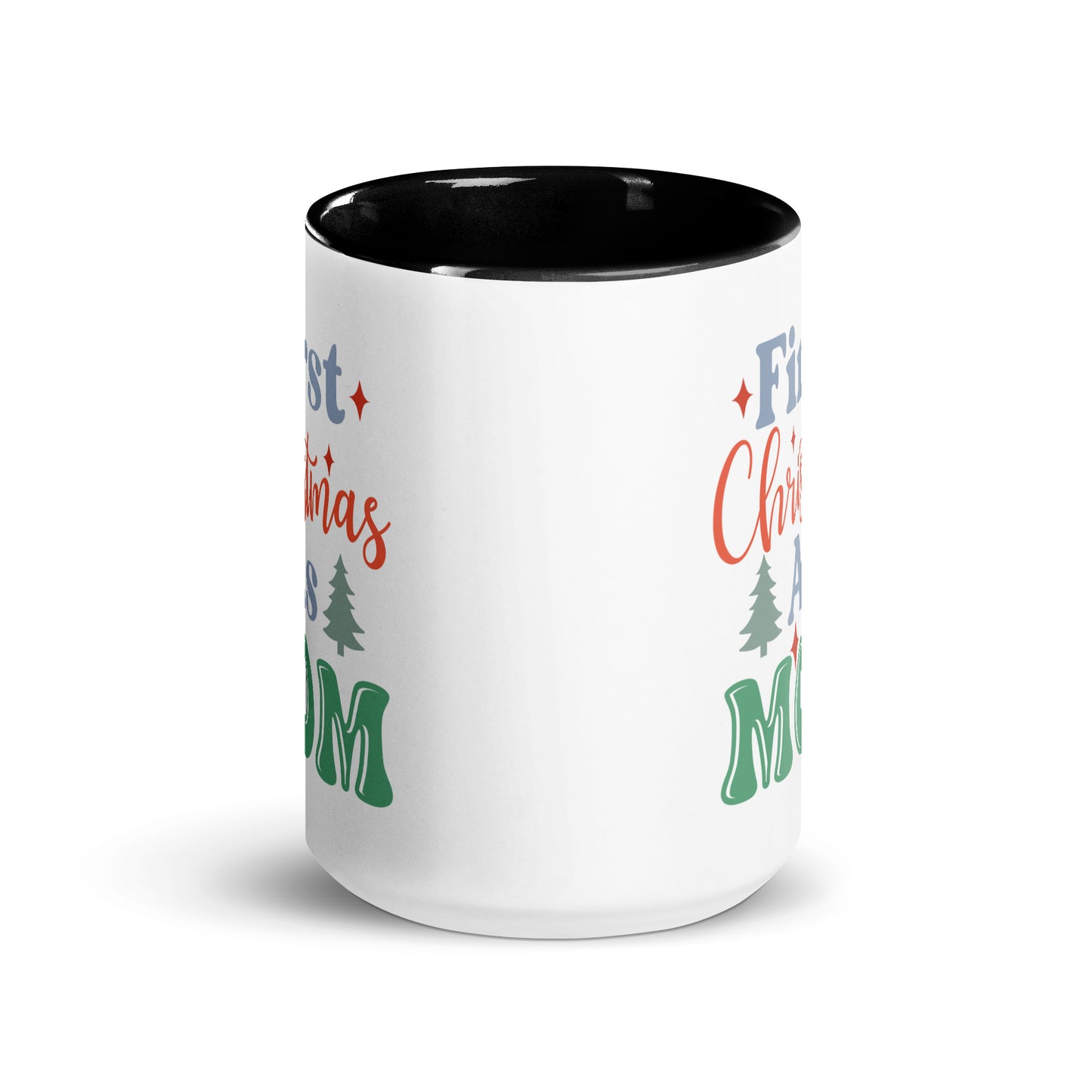 First Christmas As Mom Mug with Color Inside