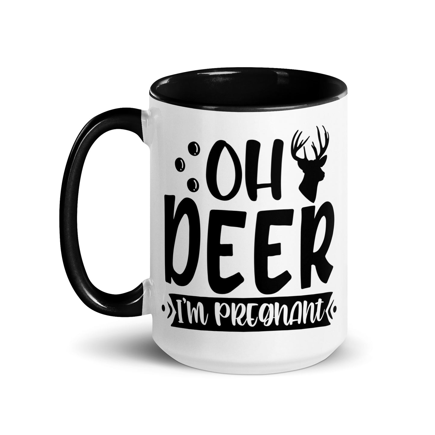 Oh Deer I'm Pregnant Mug with Color Inside