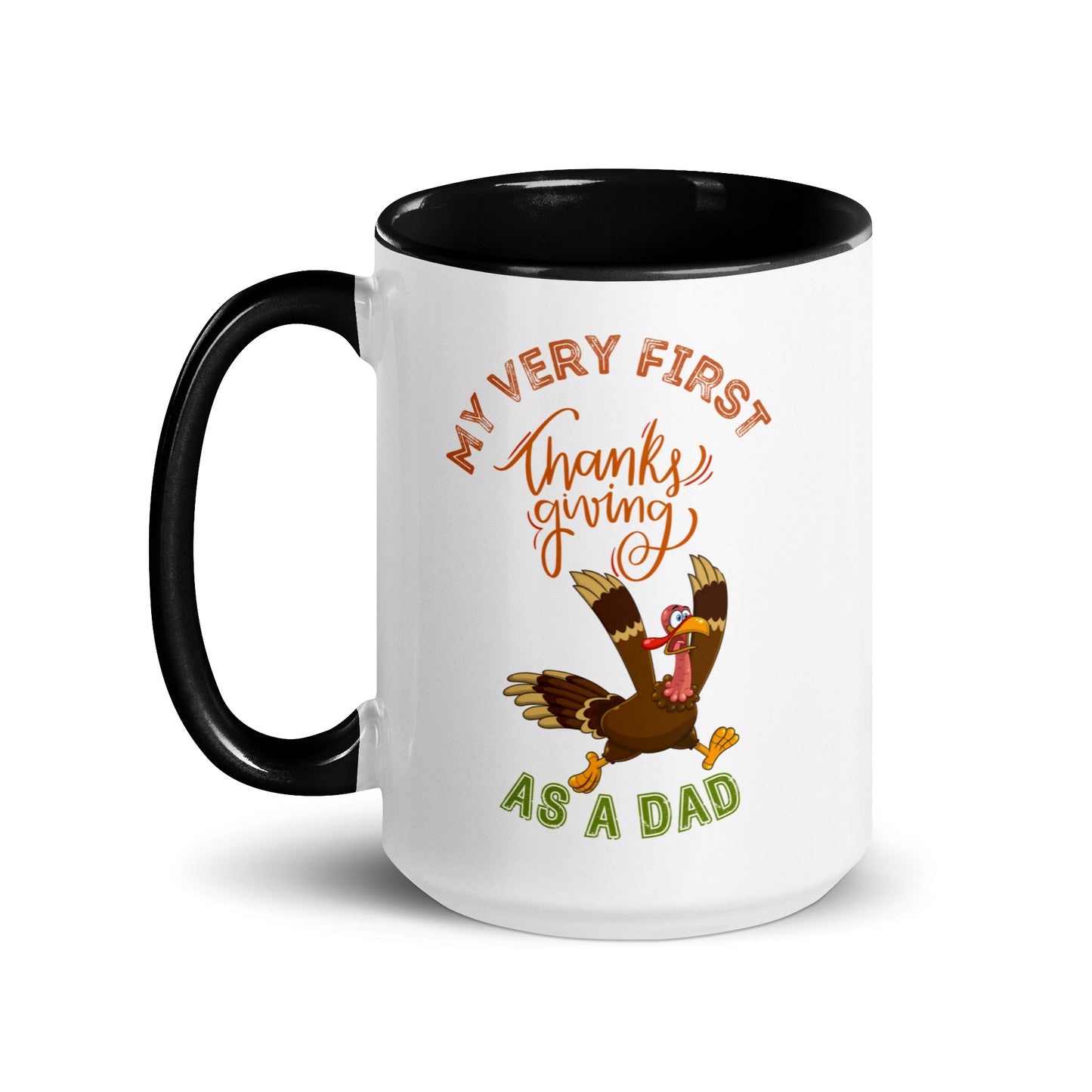 My Very First Thanksgiving as a Dad Mug with Color Inside