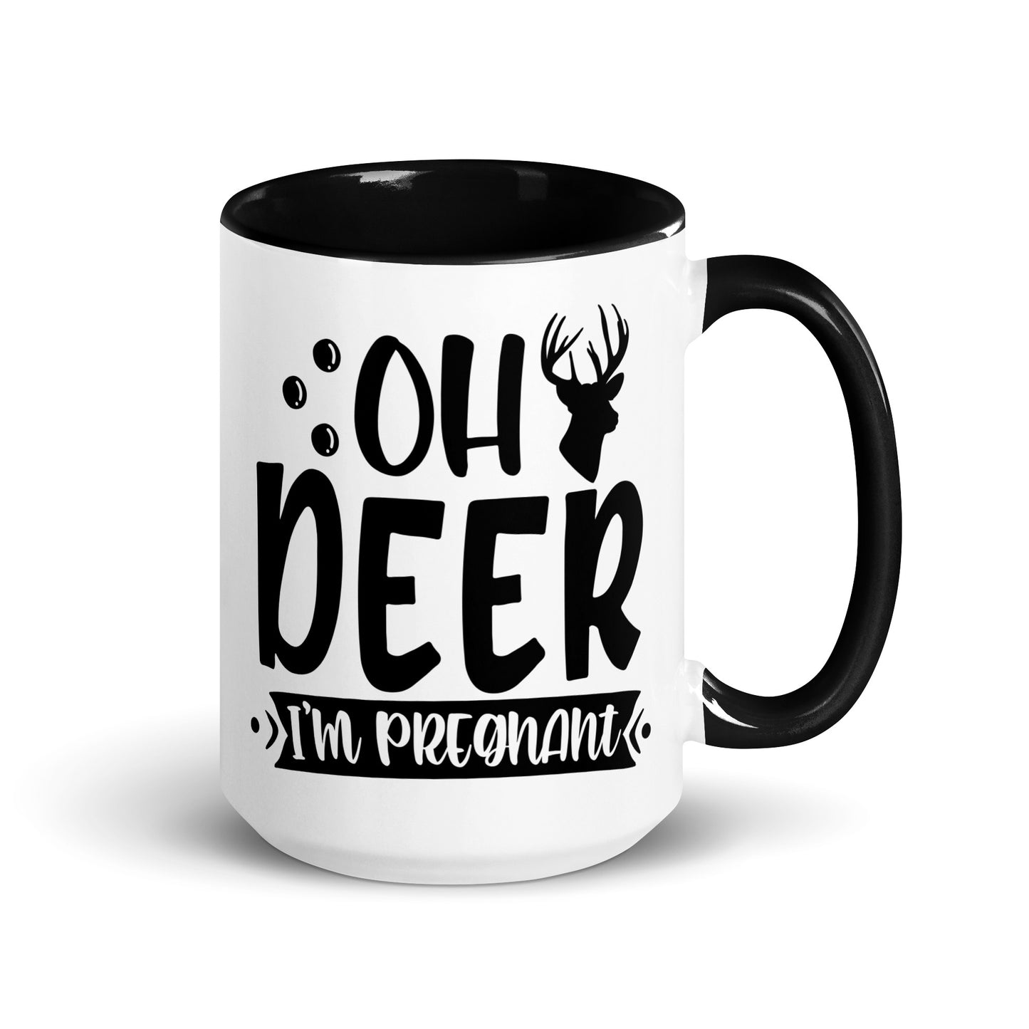 Oh Deer I'm Pregnant Mug with Color Inside