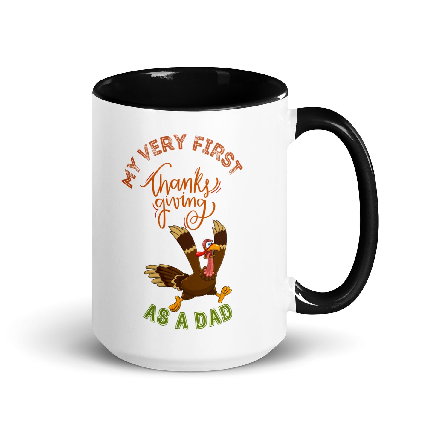 My Very First Thanksgiving as a Dad Mug with Color Inside