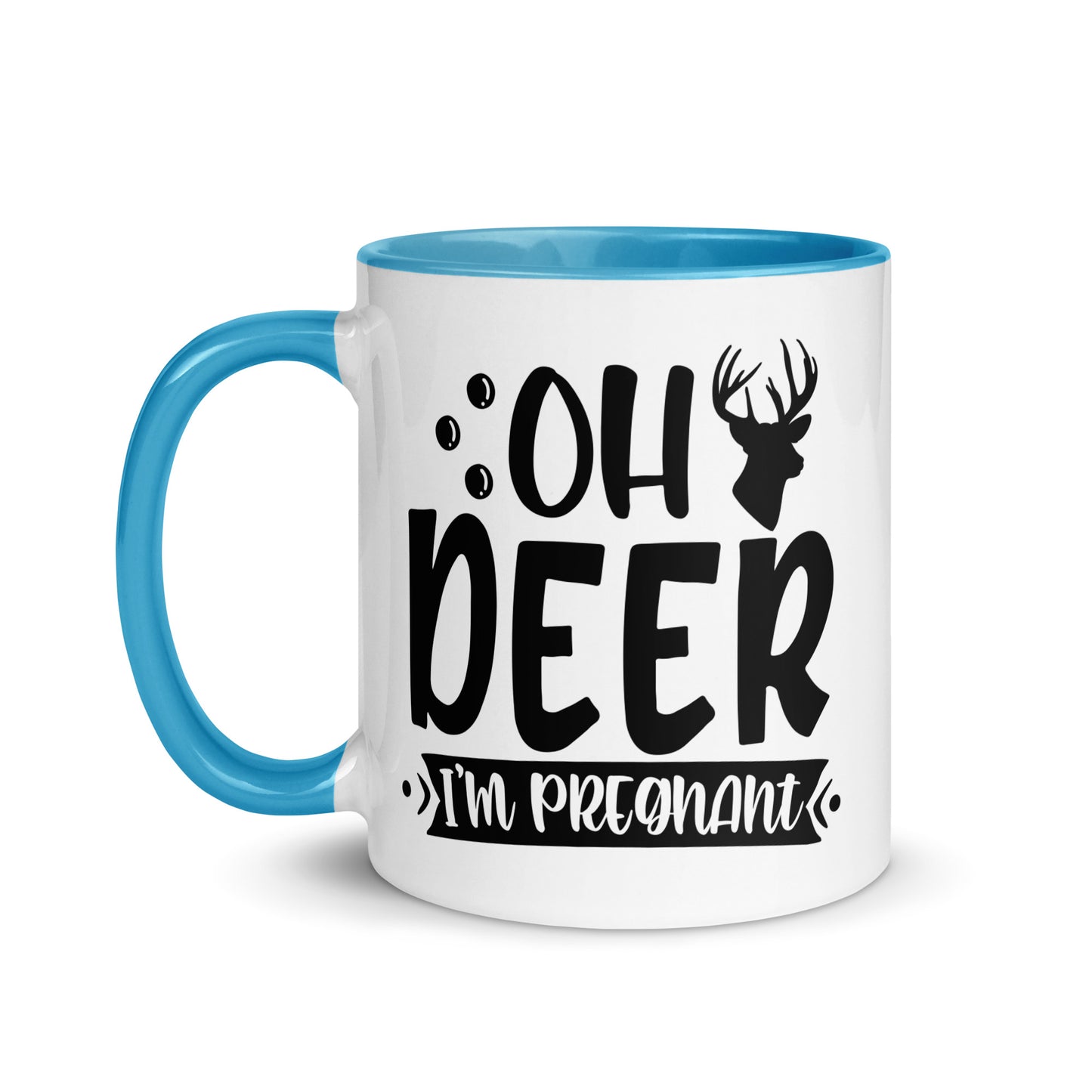 Oh Deer I'm Pregnant Mug with Color Inside