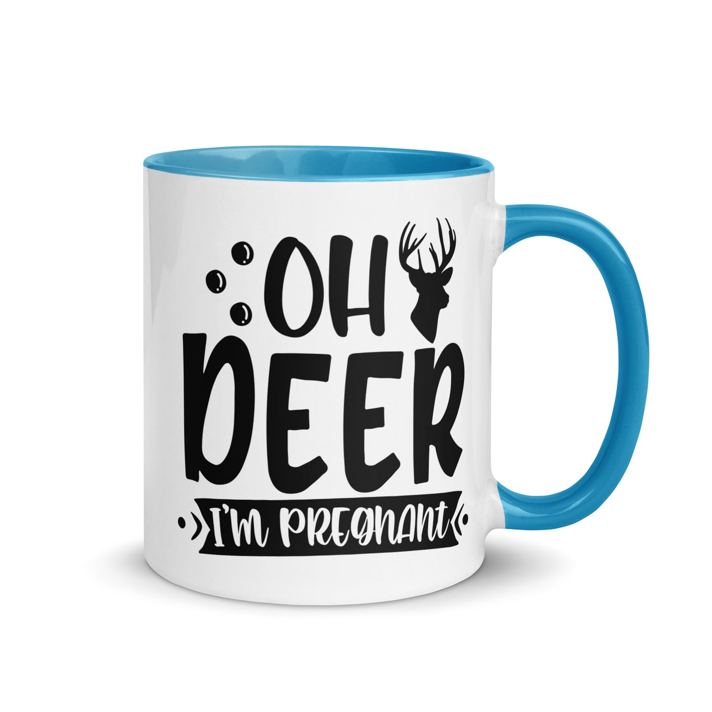 Oh Deer I'm Pregnant Mug with Color Inside