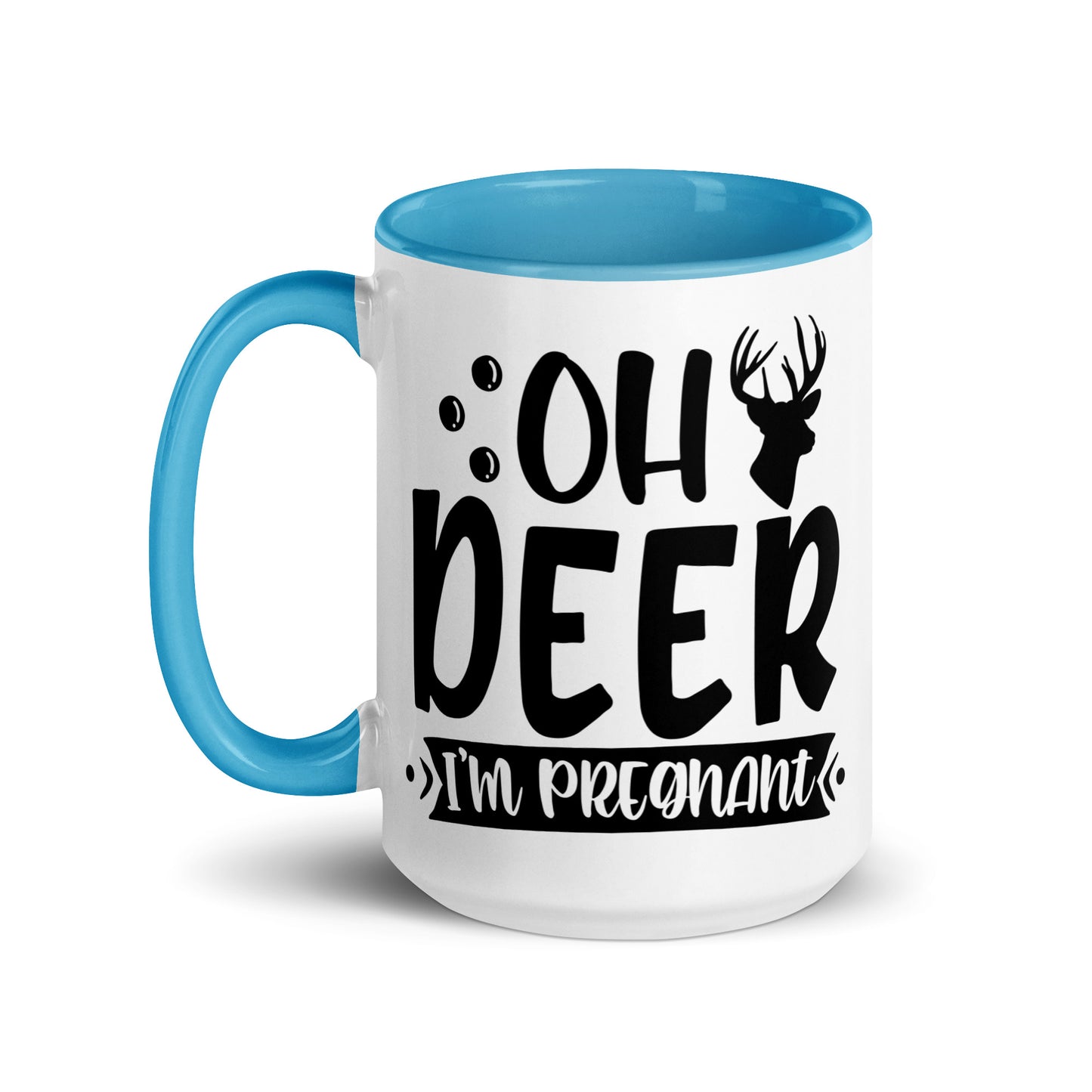 Oh Deer I'm Pregnant Mug with Color Inside